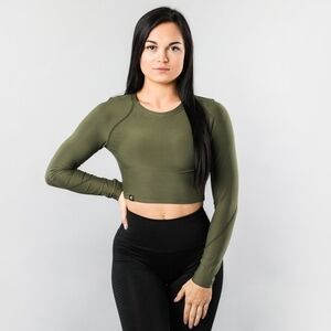 Alphalete Collective Crop Long Sleeve - Sage Green